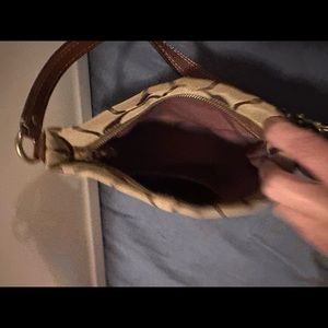 Coach Signature C small purse brown & tan